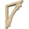 Ekena Millwork Merced Traditional Rough Sawn Bracket w/ Offset Brace, Douglas Fir, 6"W x 42"D x 48"H BKT0604X42X48MRC01RDF - alternate 1